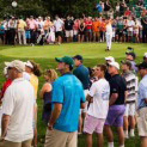 People watching golf.